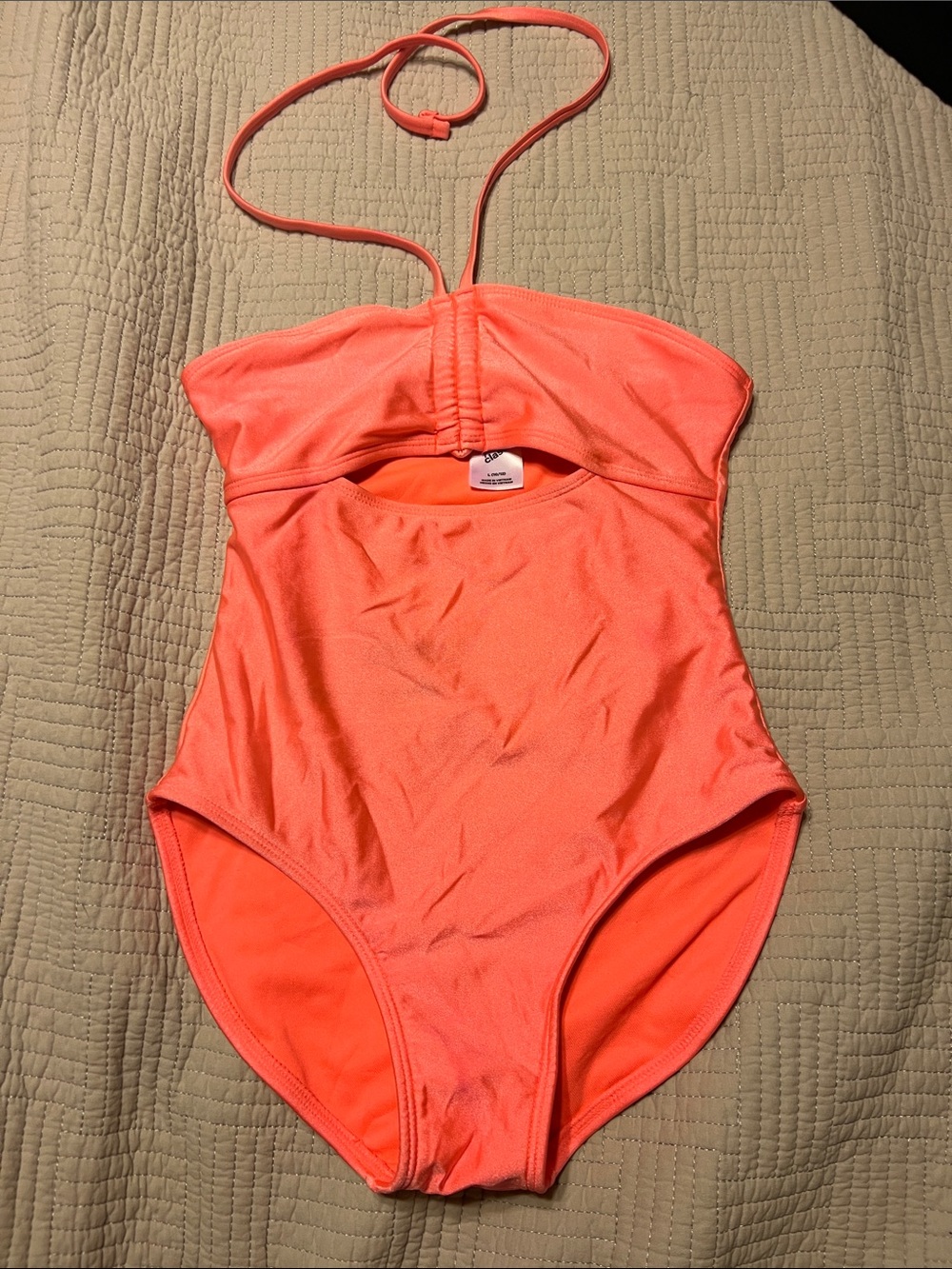 art class Coral Halter Girls' One-Piece Swimsuit